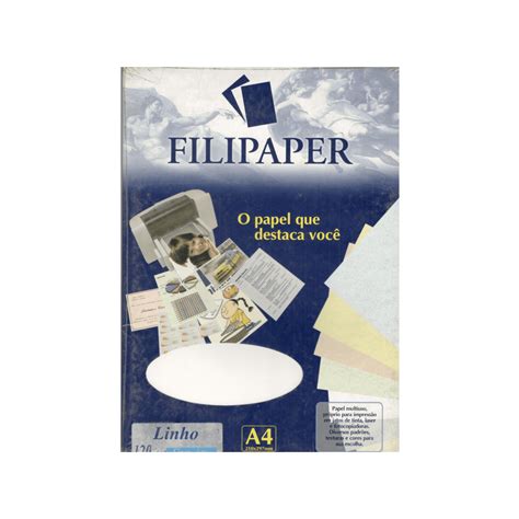 Papel Linho A4 Cinza 120g 30 Folhas Filipaper