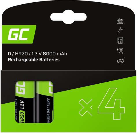 GREEN CELL BATERIE AKUMULATORKI 4X D R20 HR20 NI MH 1 2V 8000MAH Ceny