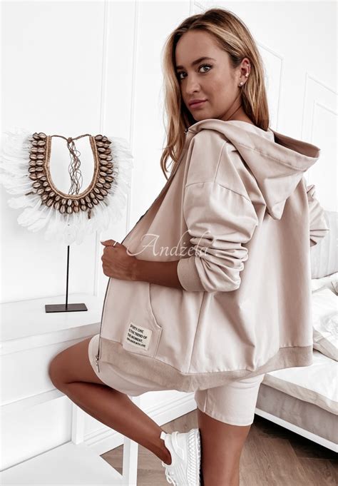 Rozop Nan Mikina S Kapuc Ou Sporty Chic Nude Eshop Andzela