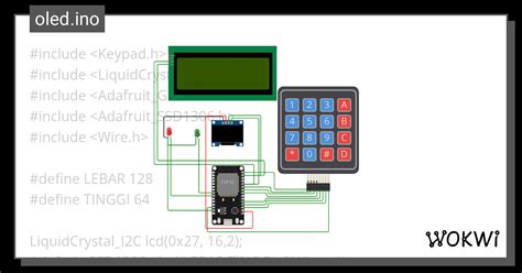 Oled Ino Wokwi ESP32 STM32 Arduino Simulator