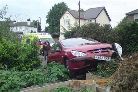 Car Crashes Into Front Gardens Express And Star