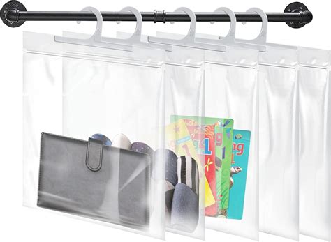 Hanging Storage Bags 24 Pack Large Hook 10 X 12 5 Inch Clear Plastic