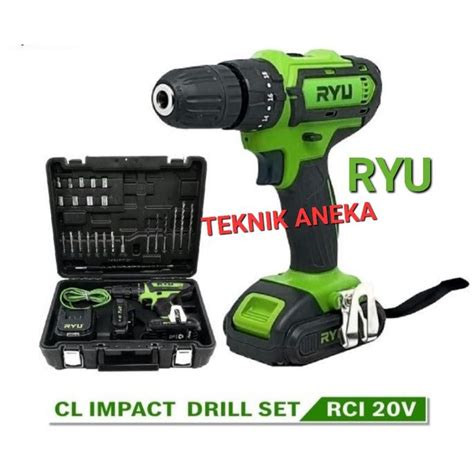 Jual MESIN BOR CORDLESS RYU RCI 20 VOLT BOR BATERAI Shopee Indonesia