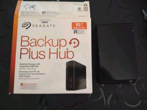 Seagate Backup Plus Hub 10 TB External Desktop Hard Drive Original Box