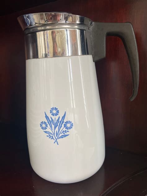 Cup Vintage Corningware Blue Cornflower Perculator Etsy