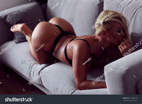 Sexy Blonde Posing Lingerie Stock Photo Shutterstock