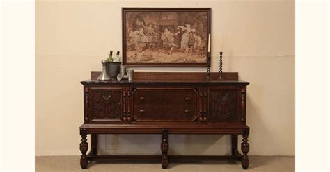 Carved Oak Antique Sideboard Buffet Berkey Gay