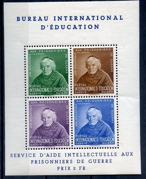 Suisse 1942 Bureau International DEducation Block IX Catawiki