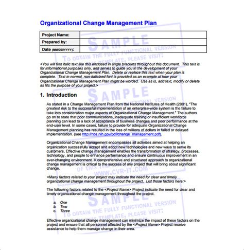 Change Management Plan - 19+ Examples, Word, Pages, Google Docs, Format ...