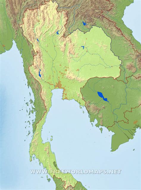 Thailand Physical Map