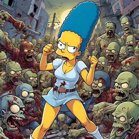 The Simpsons in the Zombie Apocalypse: Marge by thuking83 on DeviantArt