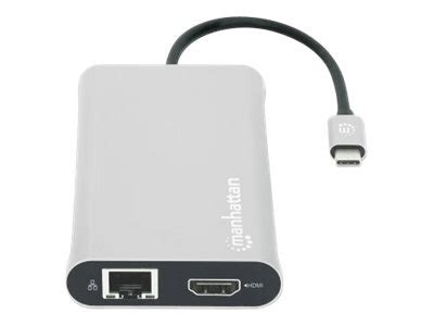 Manhattan Usb C Dock Hub With Card Reader And Mst Ports X