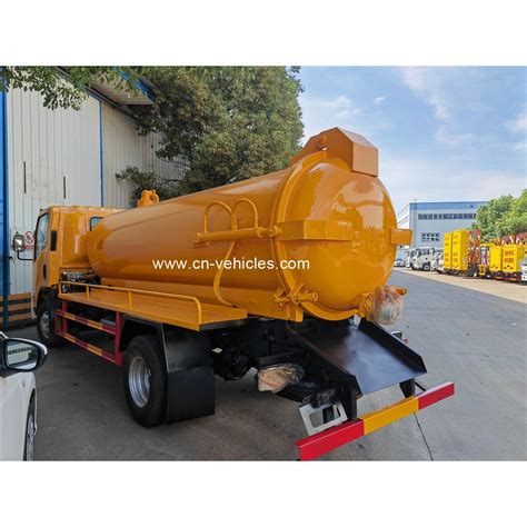 I Suzu 5cbm Sewage Cesspit Emptier Suction Vacuum Truck Fecal Cleaning