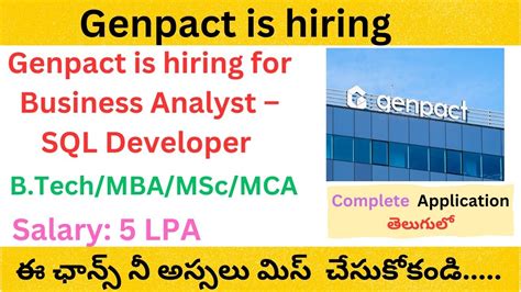 Genpact Is Hiring For Software Jobs Genpact Complete Application