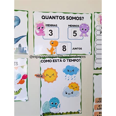 Kit Volta às Aulas tema Dinossauros Compartilhando saberes