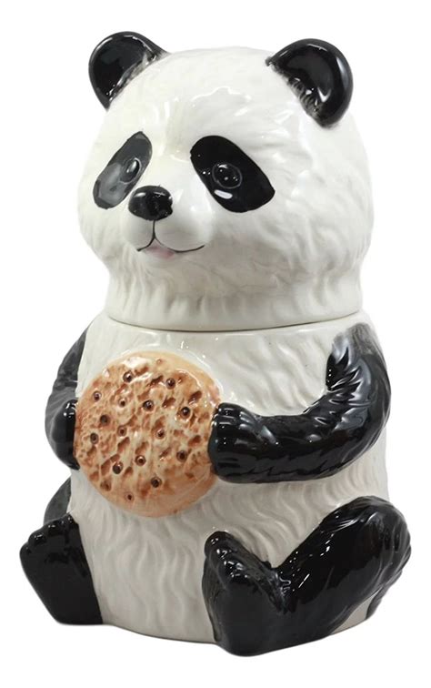 Ebros The Kung Fu Dragon Warrior Giant Panda Ceramic Cookie Jar 9 5Tall