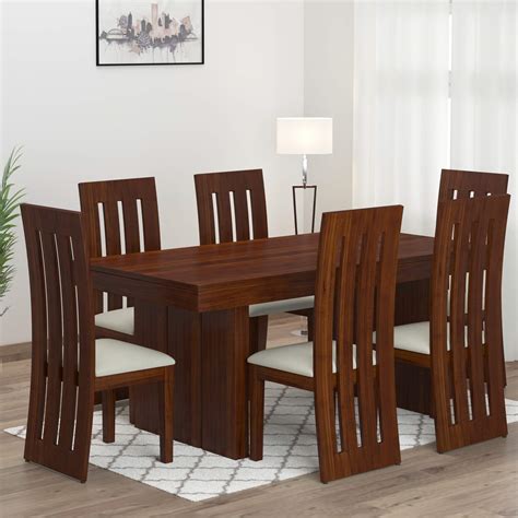 Buy MAMTA DECORATION Sheesham Wood Dining Table Set with 6 Chair for ...