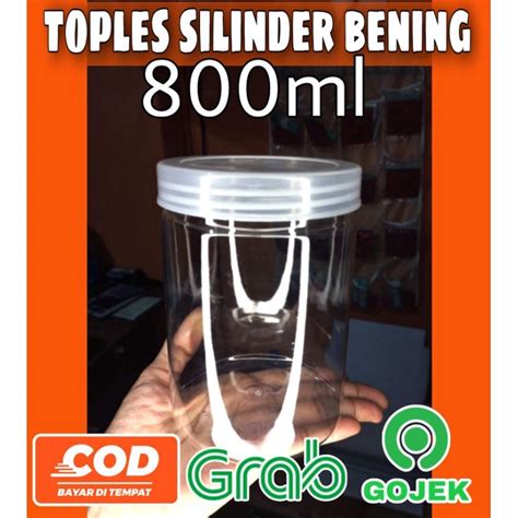 Jual Toples Silinder Plastik Bening Tabung Ml Pet Cookies Toples