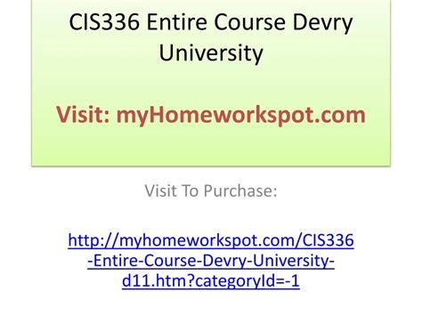 Ppt Cis Entire Course Devry University Powerpoint Presentation