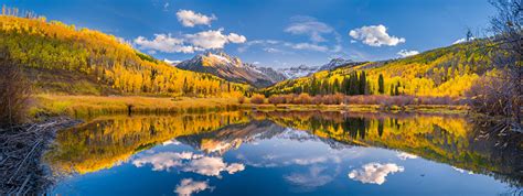 Fonds Decran Usa Panorama Lac Montagnes Automne Photographie De