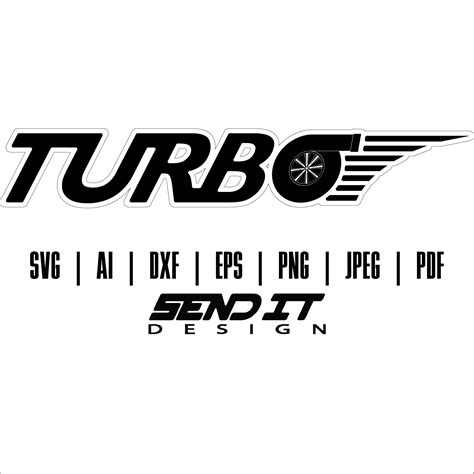 Turbo Silhouette Sticker Decal Svg Ai Dxf Eps Png Jpeg Pdf With