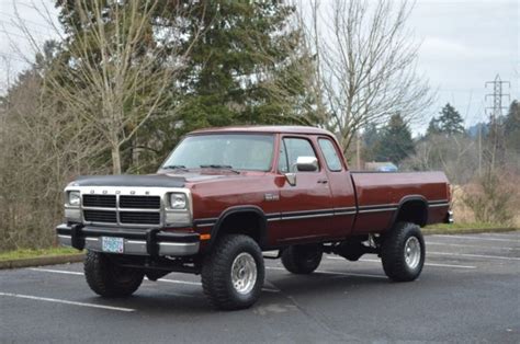 1993 Dodge Ram W250 Club Cab 4x4 59l Cummins Diesel 5 Speed Manual Classic Dodge Ram 2500