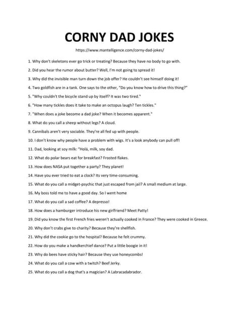 335 Corny Dad Jokes - Embarrassingly silly but funny!