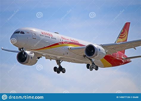 Primer De Hainan Airlines Boeing 787 9 Dreamliner Foto Editorial