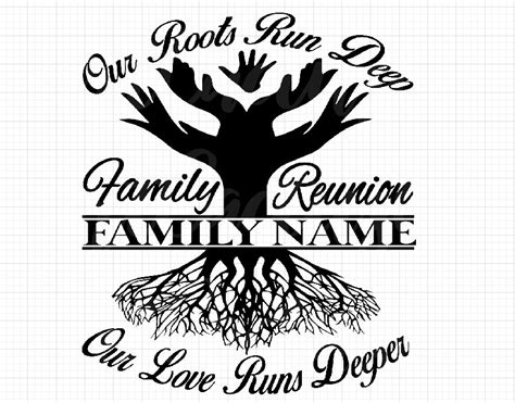 Family Reunion Tree Silhouette Clip Art