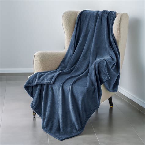 Cozy Comfort Fleece Blankets King Size Mineral Blue Soft Lightweight