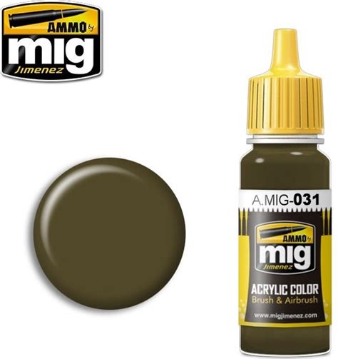 Ammo Mig Spanish Green Khaki Acryl Verf Flesje Bol