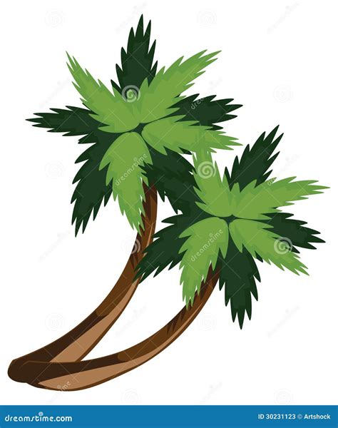 Two Cartoon Palms Stock Vector Illustration Of Solitude 30231123