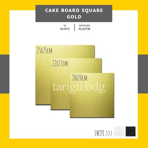 Jual ALAS KUE MOTIF CAKE BASE TATAKAN KUE GOLD CAKE BOARD MARBLE