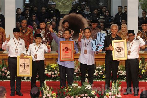 Foto Momen Pengundian Nomor Urut Capres Cawapres Di Pilpres 2024