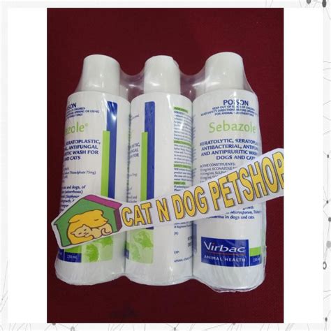 Jual SHAMPOO SAMPO KUCING ANJING VIRBAC SEBAZOLE 250ML SHAMPO JAMUR