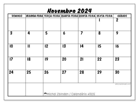 Calendário para imprimir 45 Michel Zbinden PT