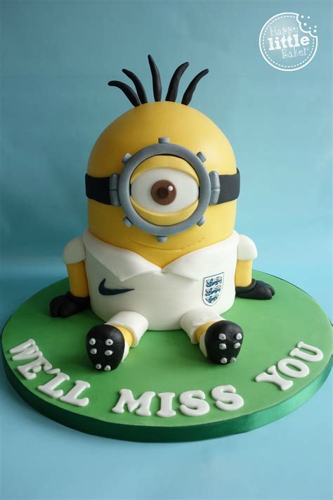 Minion Wearing An England Football Team Shirt Mini Cakes Cupcake