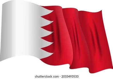 National Red White Flag Kingdom Bahrain Stock Illustration 2140765853 ...