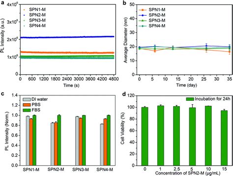 In Vitro Stability And Cytotoxicity Of Spns M A Fluorescence