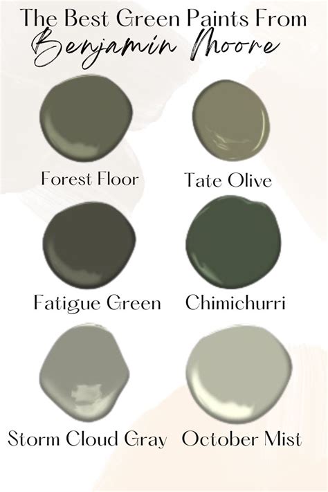 Stunning Green Paint Colors By Benjamin Moore