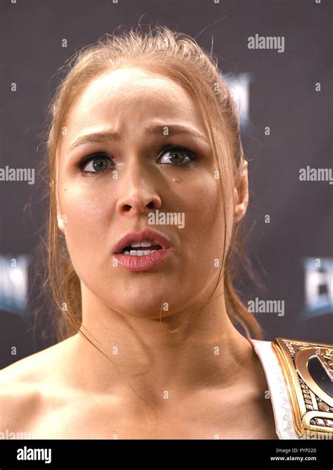 NEW YORK NY OCTOBER 28 Ronda Rousey Attends The WWE First Ever All