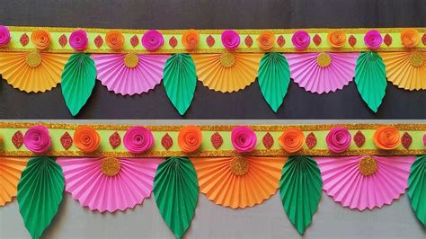 DIY Door Hanging Toran For Diwali| Diwali Decoration Ideas| Paper Crafts| Door Hanging Paper ...