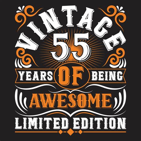 Vintage Birthday Typography T Shirt Design Vector Art At Vecteezy