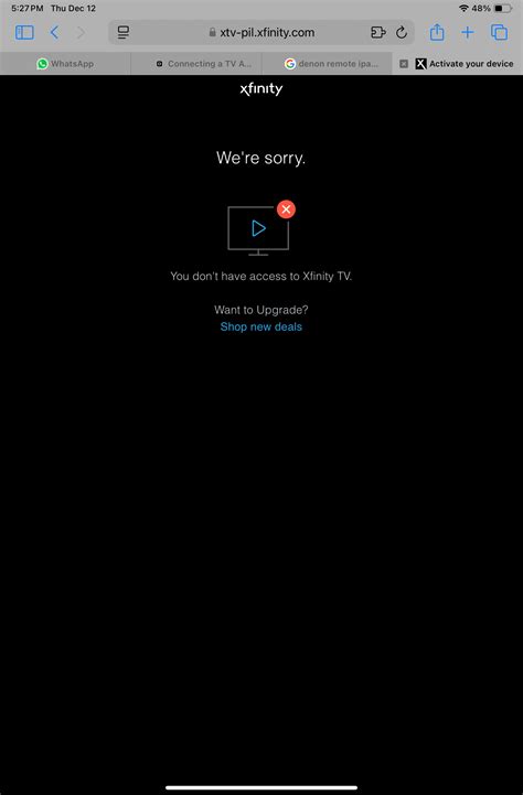 Xfinity Stream no longer works on Apple T… - Apple Community