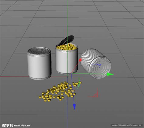 C4d模型 玉米罐头设计图其他模型3d设计设计图库昵图网