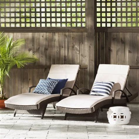 Billur Outdoor Wicker Chaise Lounge Set Wicker Chaise Lounge Outdoor