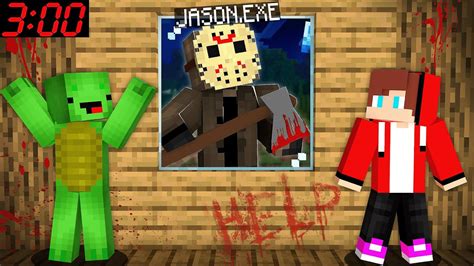 Jj And Mikey Hide From Scary Jason Exe In Minecraft Challenge Maizen