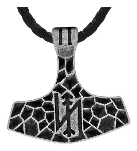 Collar Color Plata Vikingo Mjolnir Martillo Thor Para Hombre Cuotas