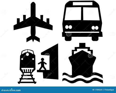 Siluetas Del Transporte Ilustraci N Del Vector Ilustraci N De Figura