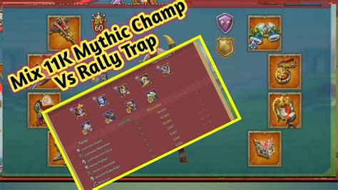 Lords Mobile Rally Trap Mythic Champ 2 11k Vs Rally Trap YouTube